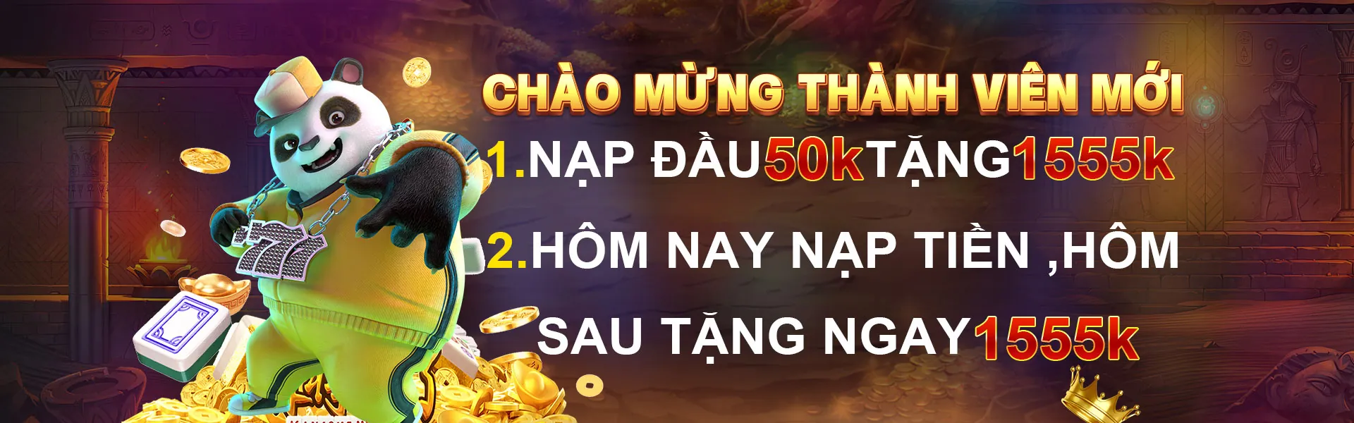 Banner khuyến mãi chào mừng của Casino Online Vina