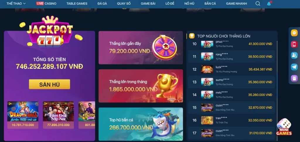 Các trò chơi phổ biến tại Casino Online Vina